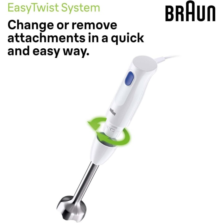 Mixeur plongeant Braun extra léger - Acier inoxydable 450W EasyTwist