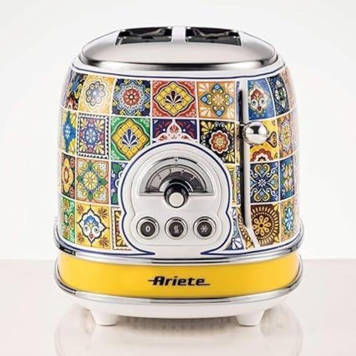 Grille-pain 2 fentes larges Ariete Positano - 6 niveaux, éjection automatique