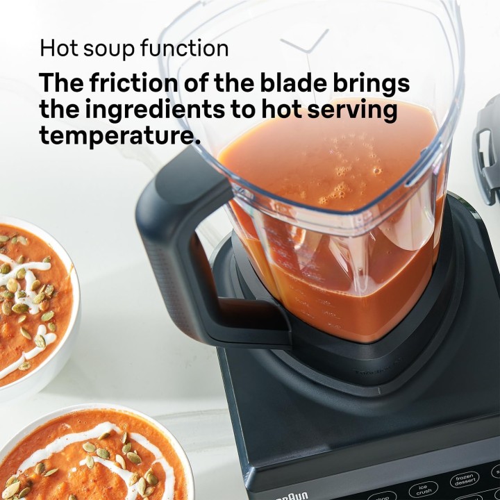 Blender Braun PowerBlend 9 JB9040BK - 1600W, bol Tritan 2L, 10 vitesses, Pulse, Tri-Action