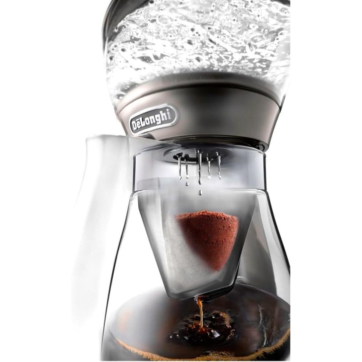 Cafetière filtre électrique De'Longhi 10 tasses - Verseuse verre, maintien au chaud, anti-gouttes