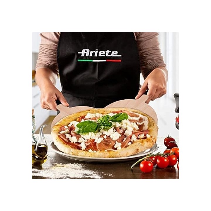 Four à pizza Ariete 909 - 400°C, 5 niveaux, pierre réfractaire, rouge