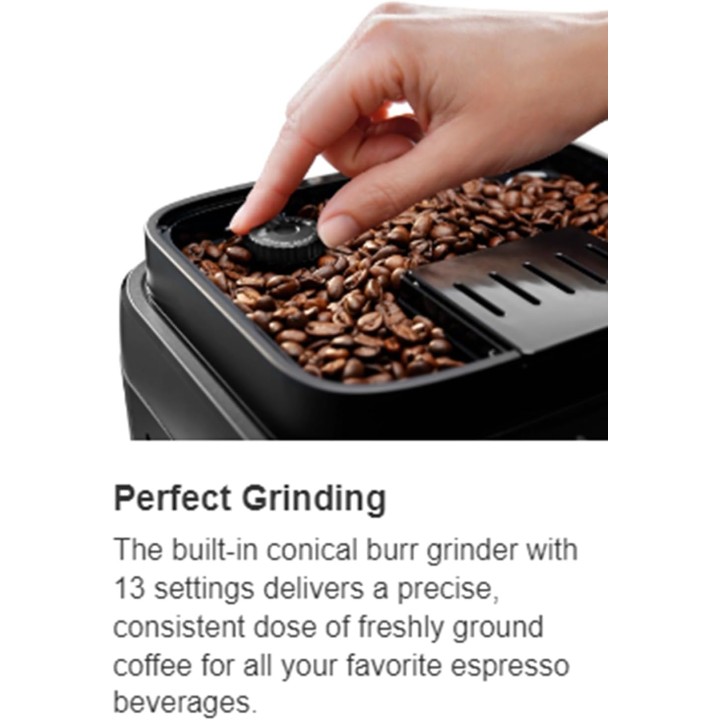 Machine à expresso automatique De'Longhi Magnifica Evo - 5 boissons, LatteCrema, chrome