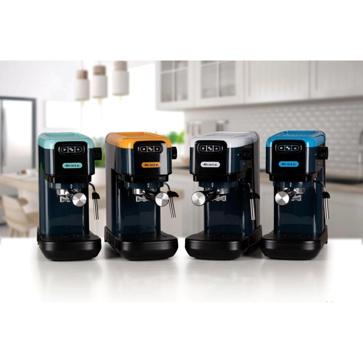 Machine à café expresso compacte Ariete 1399 - Bleu - 15 bars - Cappuccino - Dosettes ESE