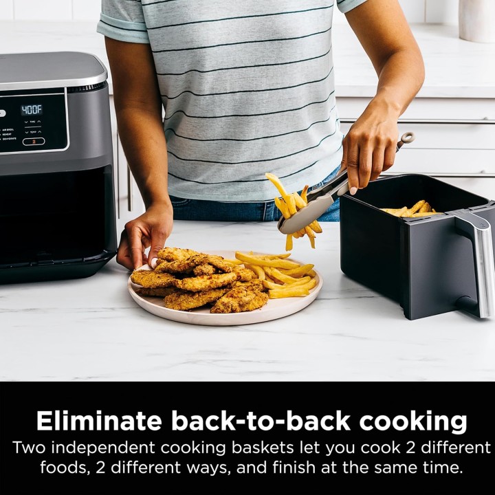 Friteuse à air Ninja DualZone XL 2 paniers indépendants - Capacité 10L - Noir
