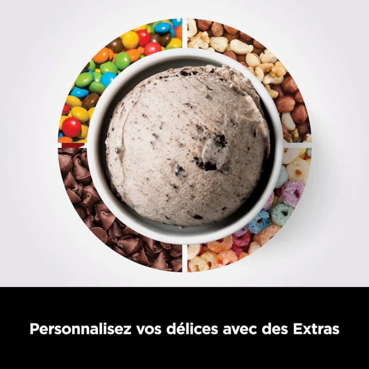 Machine à glace et sorbetière Ninja NC300EU - 7 programmes, 1,4L, 3 bacs, Noir