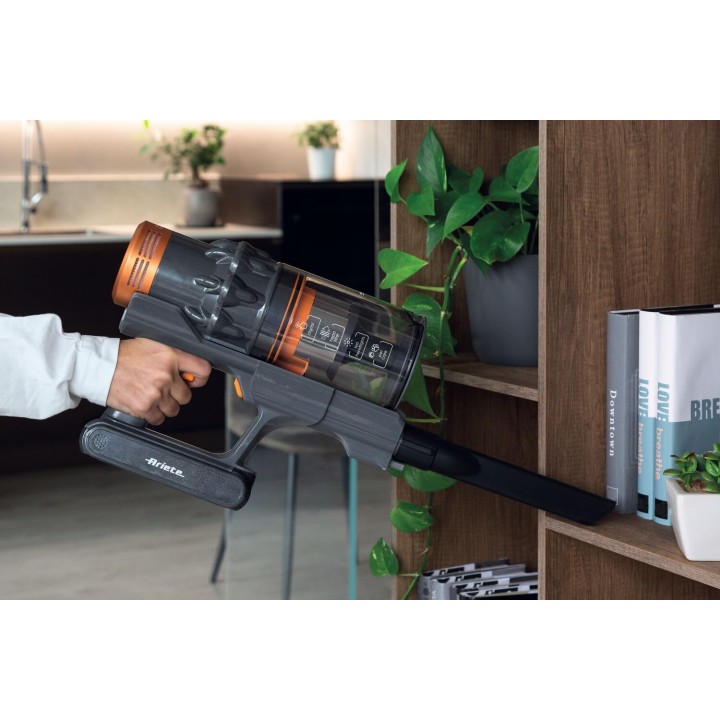 Balai électrique sans fil Ariete 2704 - Aspirateur à main HEPA, brosse motorisée, orange