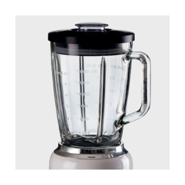 Blender Ariete 585 blanc - 1000 W, bol en verre 1,5 L, Pulse, broyeur à glace