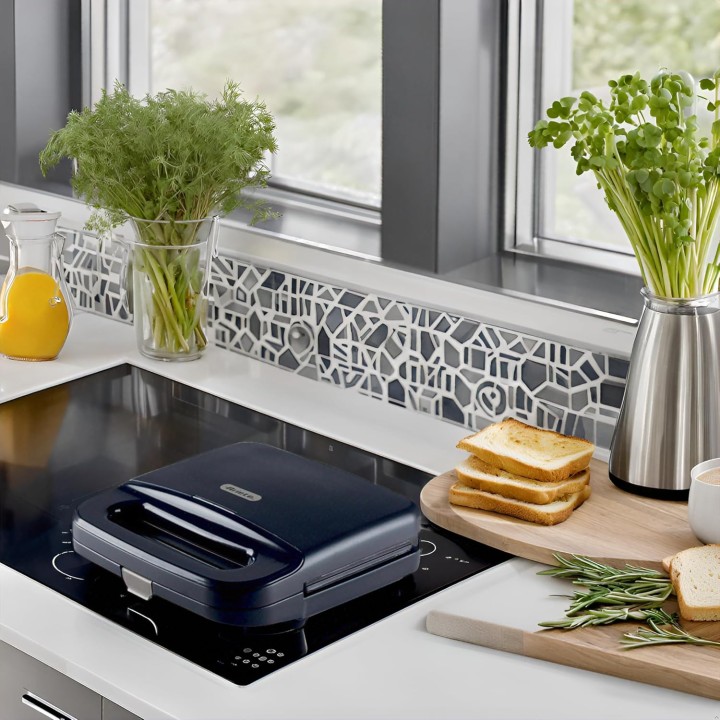 Appareil à croque-monsieur Ariete 1971 - 750W, plaques antiadhésives, rangement compact