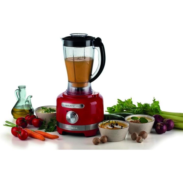 Robot culinaire multifonction 3L 1000W - Ariete Gourmet Pro Moderna rouge