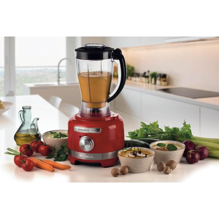 Robot culinaire multifonction 3L 1000W - Ariete Gourmet Pro Moderna rouge