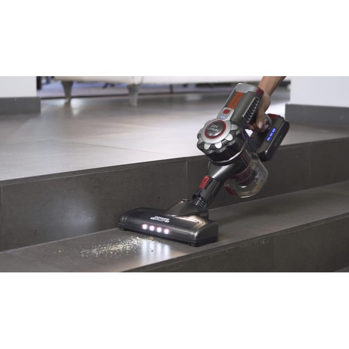 Aspirateur balai sans fil Ariete 2757 - 2-en-1, brosse LED, autonomie 45 min, 1L