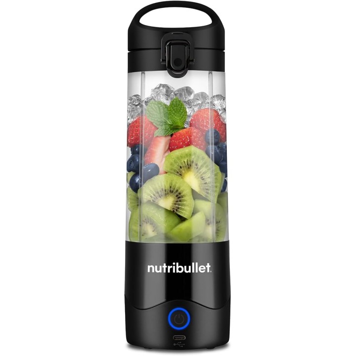 Blender portable NutriBullet noir – Sans fil, 475 ml, rechargeable USB-C, usage nomade