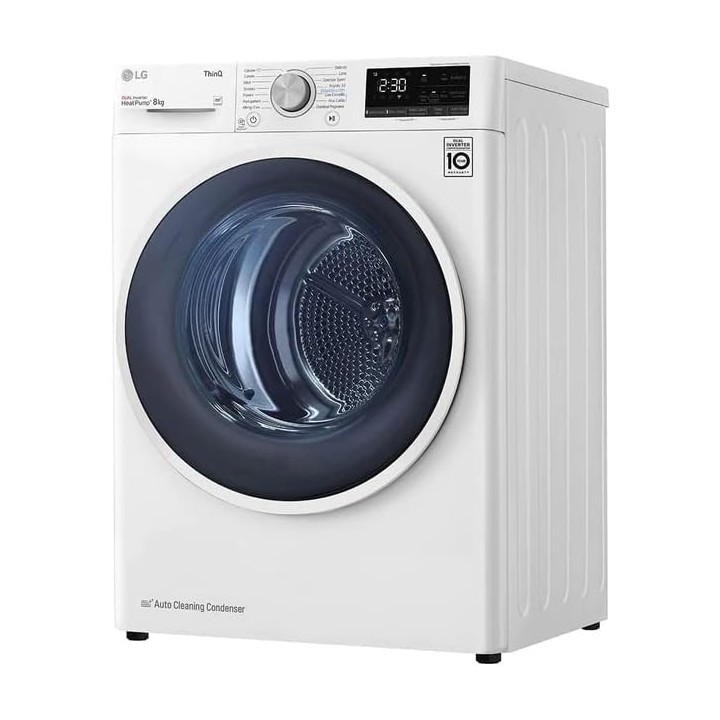 Sèche-linge frontal 8 kg pompe à chaleur A+++ Wi-Fi Smart LG - Allergy Care - Eco Hybrid