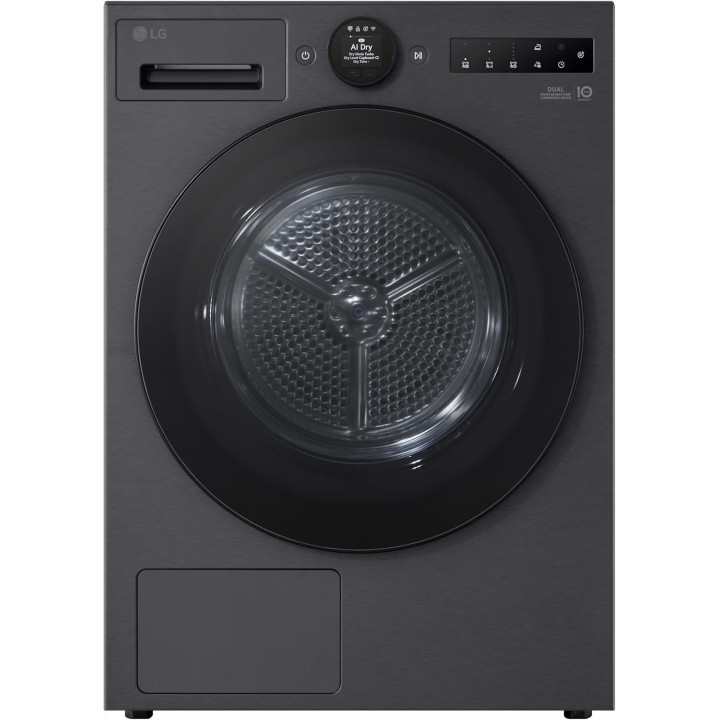 Sèche-linge pompe à chaleur 9 kg AI Dry WiFi LG - Noir - Classe A+++