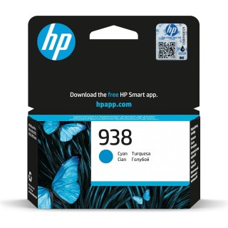 Cartouche d'encre HP 938 cyan - 800 pages - Compatible imprimantes HP 4S6X5PE