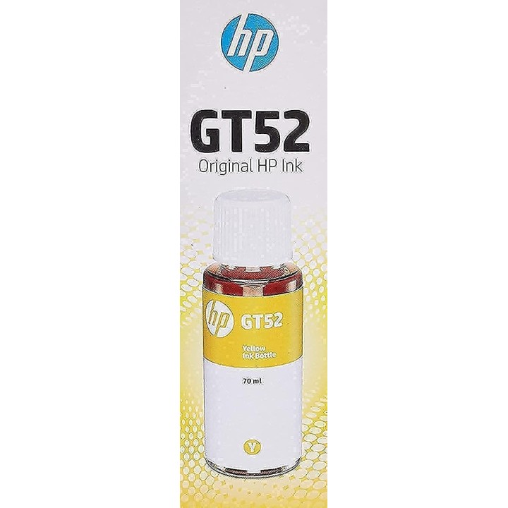 Cartouche d'encre jaune HP GT52 - 70 ml rechargeable pour imprimante HP DeskJet GT