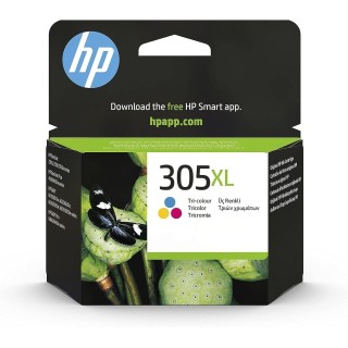 Cartouche d'encre couleur XL HP 305XL - Tricromie haute capacité pour imprimantes HP