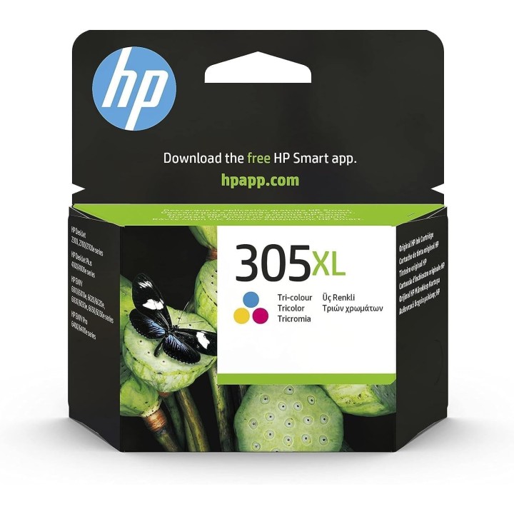 Cartouche d'encre couleur XL HP 305XL - Tricromie haute capacité pour imprimantes HP