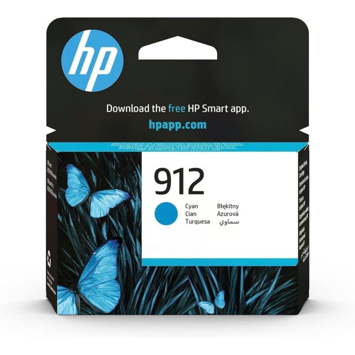HP Cartouche d'encre cyan 912 (3YL77AE) - OfficeJet Pro 8010/8020 authentique