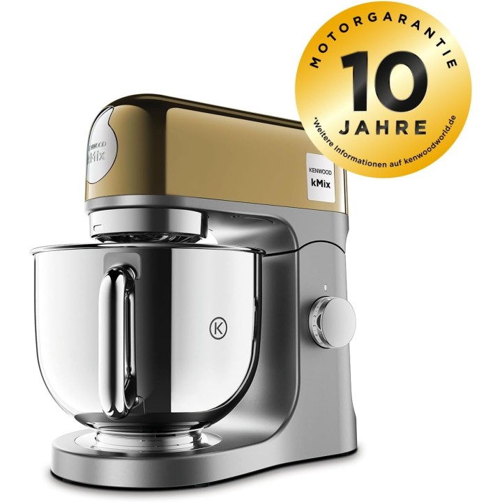 Robot pâtissier Kenwood kMix KMX760YG - 5L 1000W bol inox - design or