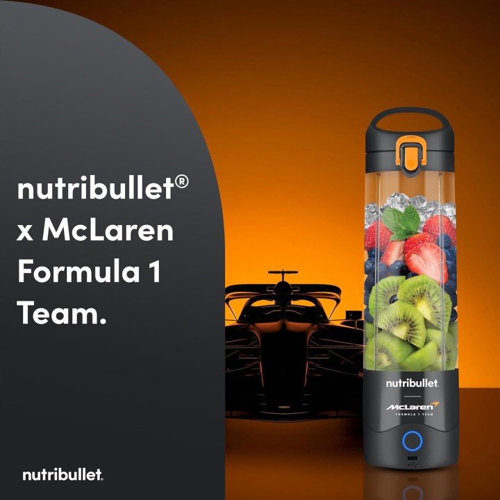 Blender portable NutriBullet x McLaren - Compact rechargeable USB-C gris métallisé