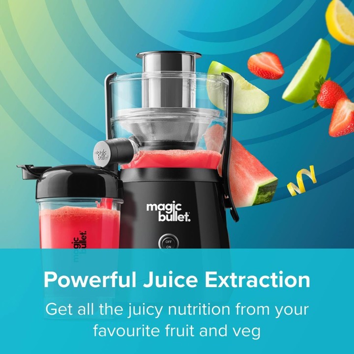 Centrifugeuse compacte NutriBullet 470 ml - Acier inoxydable, 400 W, facile à nettoyer