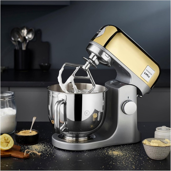 Robot pâtissier Kenwood kMix KMX760YG - 5L 1000W bol inox - design or