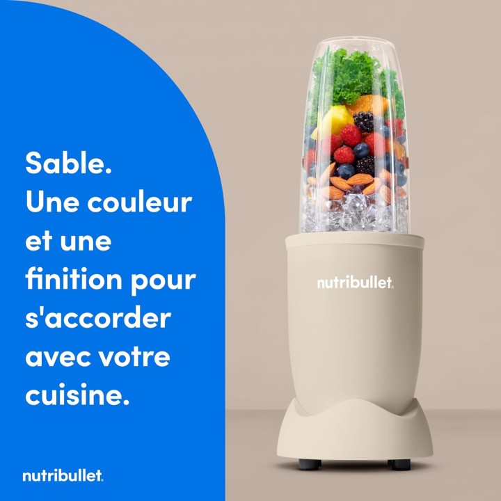 Blender personnel multifonction NutriBullet Pro 900W - 710ml - Beige compact