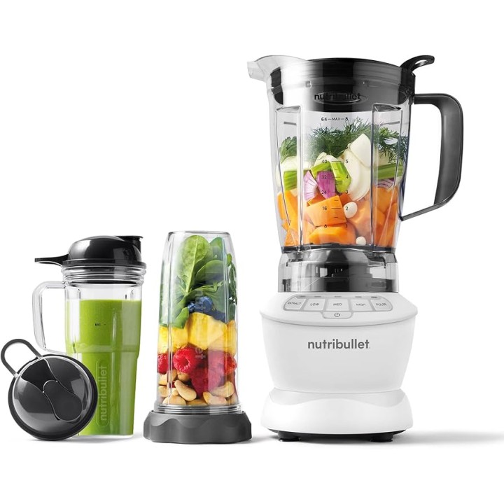 Blender portable nutribullet blanc – USB-C, nomade, couvercle pratique