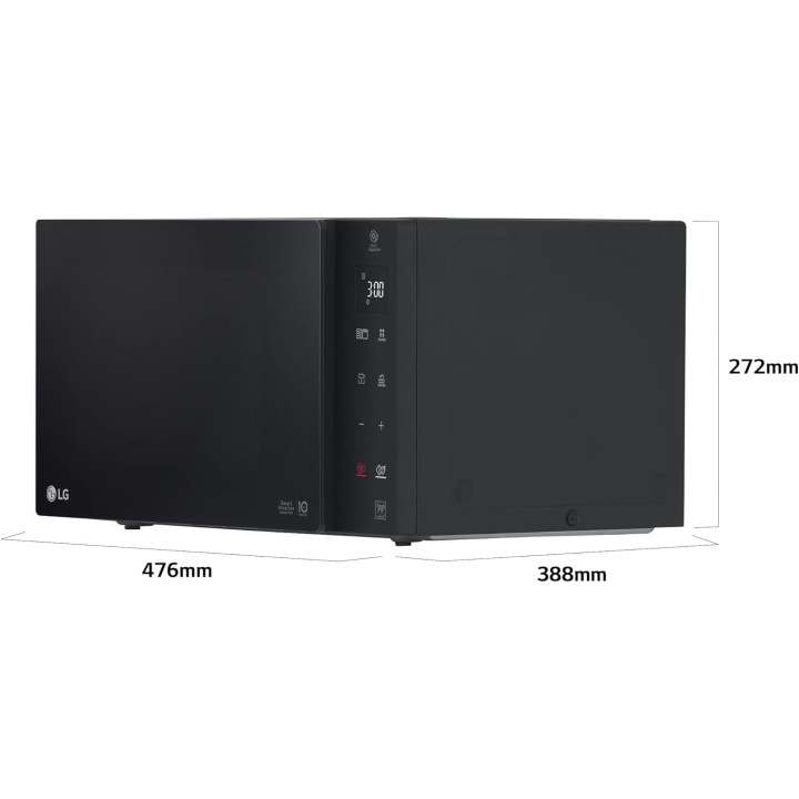 Four à micro-ondes avec grill LG Smart Inverter 32L - Plaque Crispy - Noir fumé