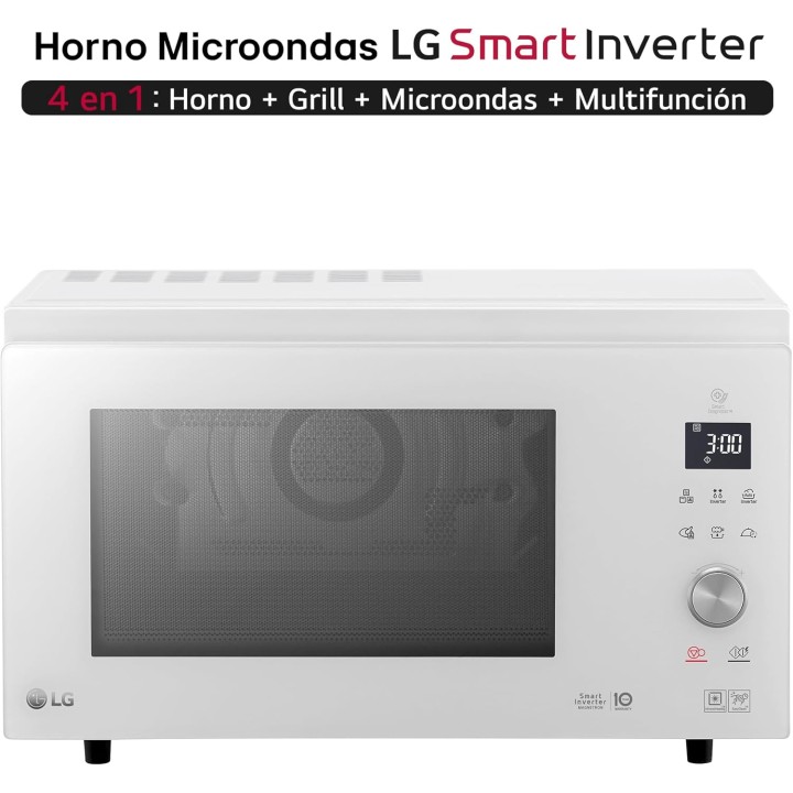 Micro-ondes LG 39L blanc - Grill, convection, auto-cuisson, plateau 36cm, 1100W