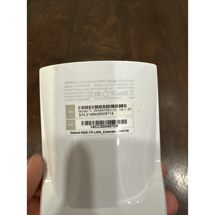 Répéteur Wi-Fi TP-Link TL-WA850RE - 300 Mbps - Port Ethernet - Blanc