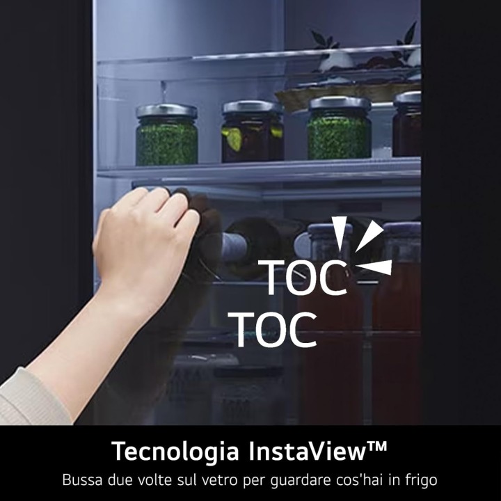 Réfrigérateur américain LG 635L - InstaView, No Frost, Distributeur eau/glace, Inox