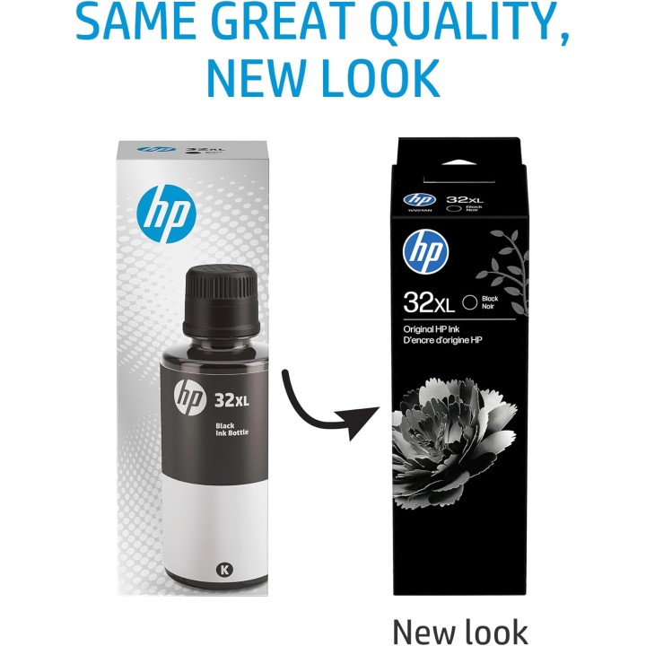 Bouteille d'encre noire rechargeable HP 32XL - 6000 pages - Smart Tank