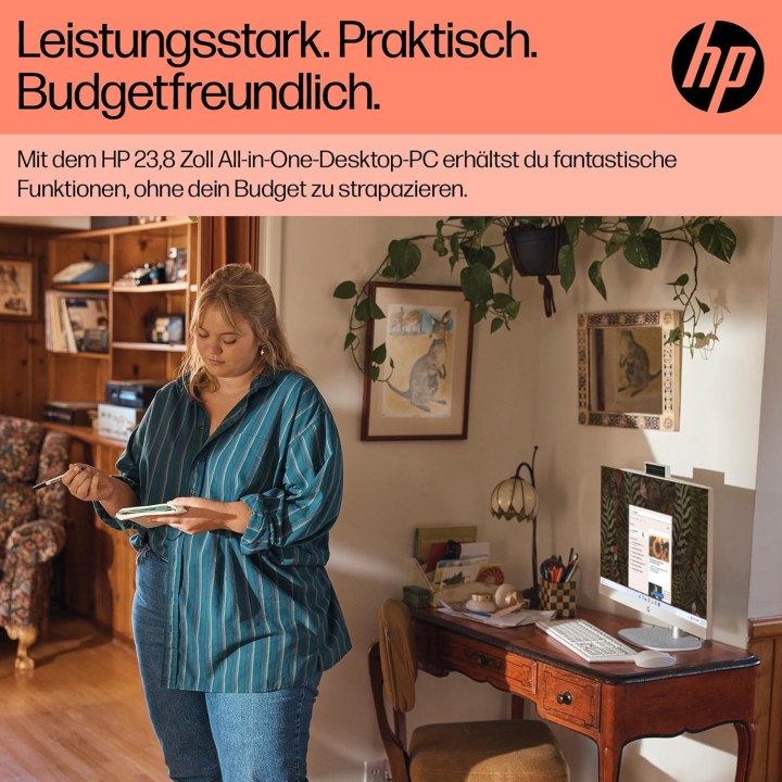 PC tout-en-un tactile 23,8'' HP Ryzen 5 16Go RAM 512Go SSD Windows 11 Blanc