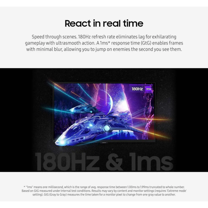 Moniteur gaming 32 pouces QHD 180Hz Fast IPS FreeSync G-Sync HDR400 - SAMSUNG