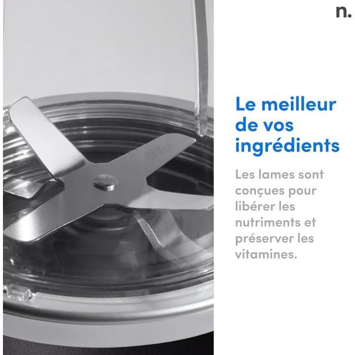 Blender NutriBullet Pro 900W - Compact, extraction nutriments, 700ml, noir