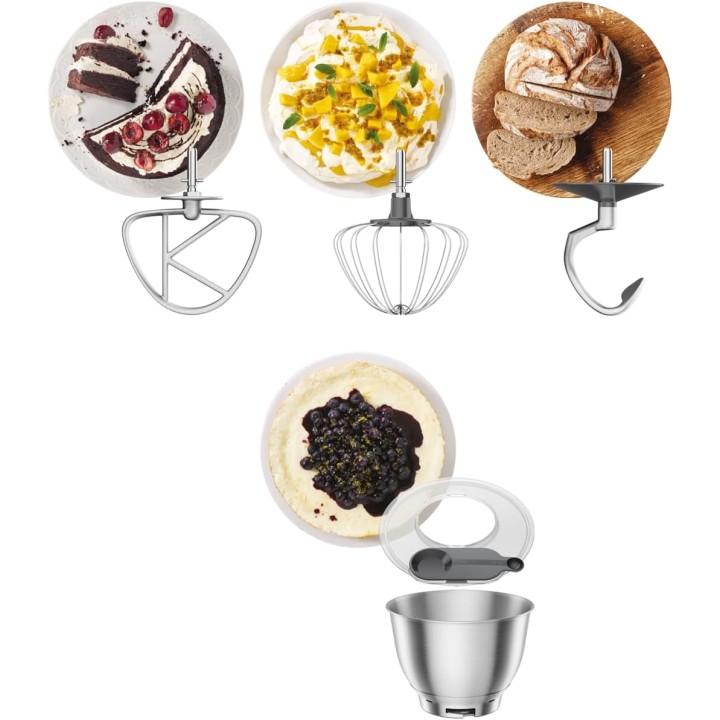 Robot pâtissier Kenwood Go 800 W - Compact 4 L - Bleu - Accessoires inclus