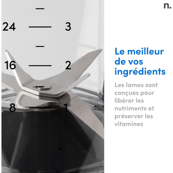 Blender multifonction 3 en 1 NutriBullet 1500W - Programmes intelligents - Noir