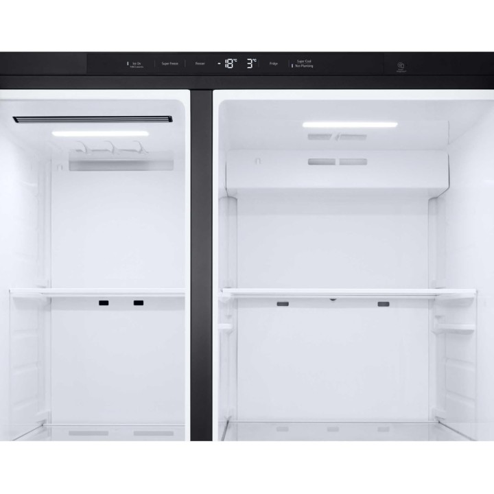 Réfrigérateur américain LG 638L - No Frost - NatureFRESH - Noir mat - Distributeur d'eau