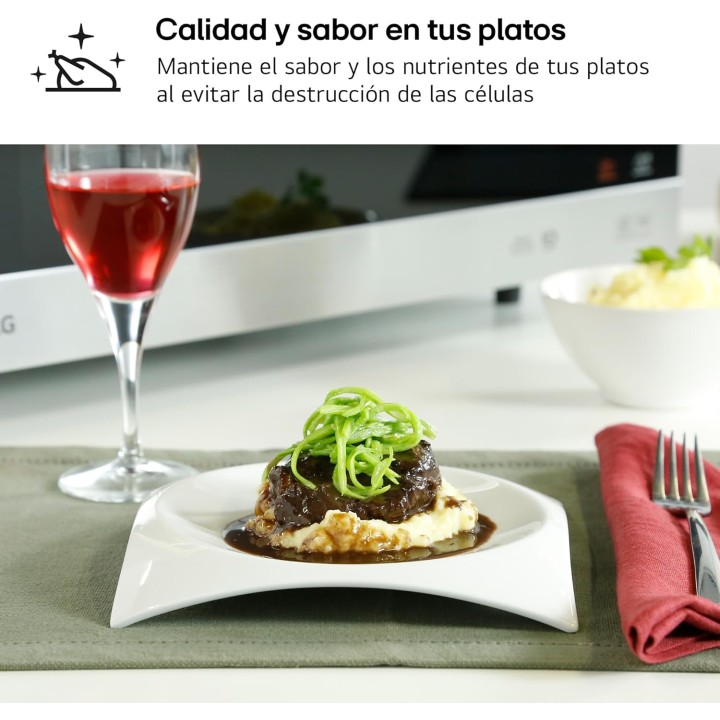 Micro-ondes LG 39L blanc - Grill, convection, auto-cuisson, plateau 36cm, 1100W