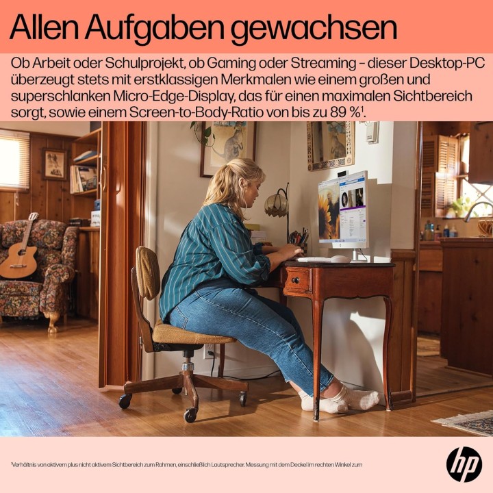 PC tout-en-un tactile 23,8'' HP Ryzen 5 16Go RAM 512Go SSD Windows 11 Blanc