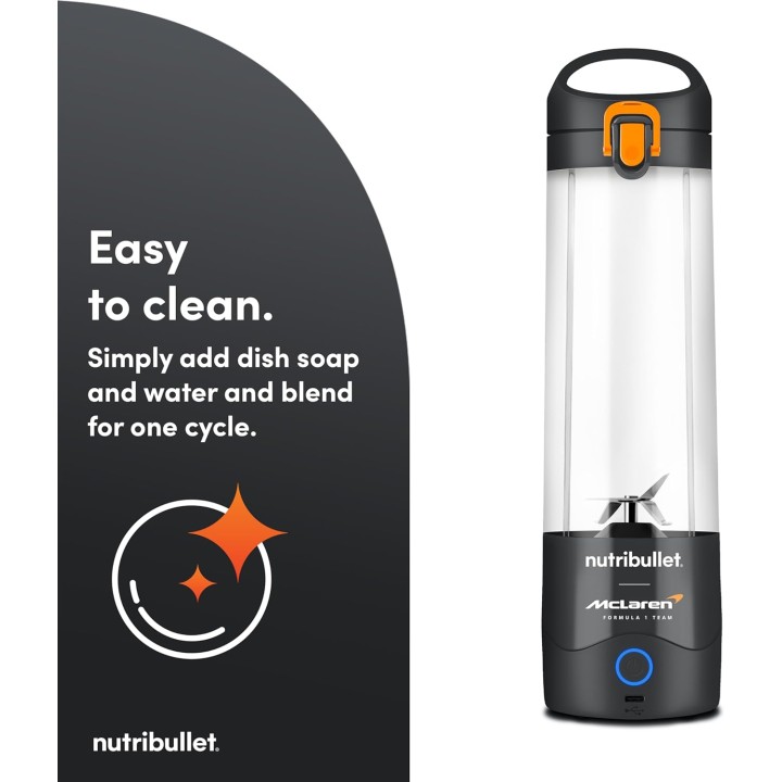 Blender portable NutriBullet x McLaren - Compact rechargeable USB-C gris métallisé