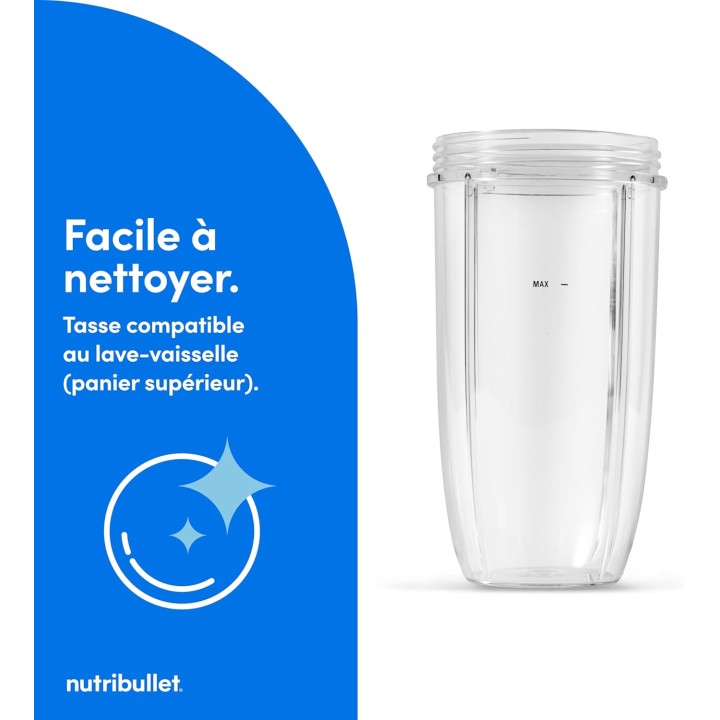 Blender personnel multifonction NutriBullet Pro 900W - 710ml - Beige compact