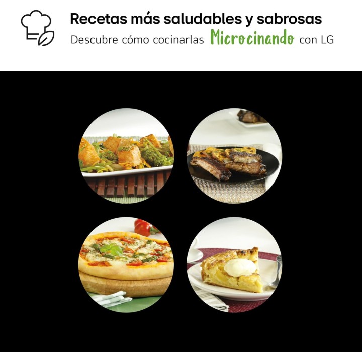 Micro-ondes LG 39L blanc - Grill, convection, auto-cuisson, plateau 36cm, 1100W