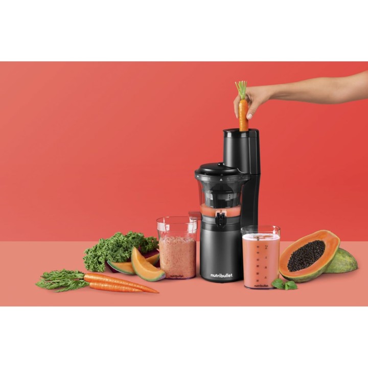 Extracteur de jus à froid NutriBullet NBJ500 - Acier inoxydable 1,8L - Noir - Silencieux
