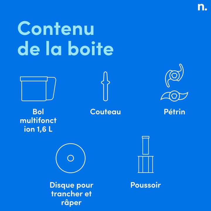 Blender multifonction 3 en 1 NutriBullet 1500W - Programmes intelligents - Noir