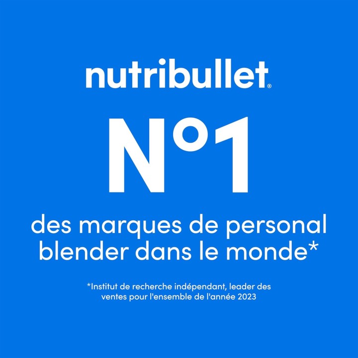 Blender portable NutriBullet 475 ml - Nomade, USB-C, lames inox, sans BPA