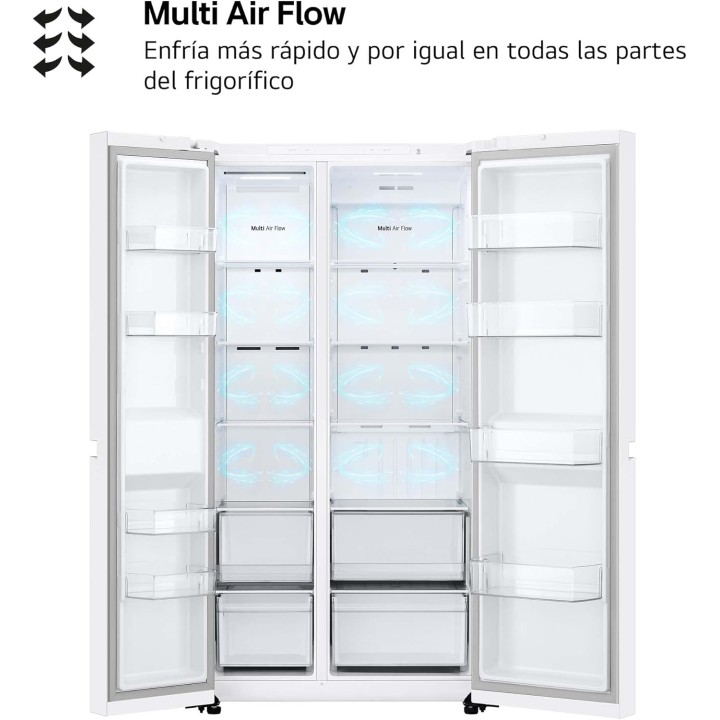 Réfrigérateur side by side LG 662 L - Linear Cooling No Frost - Blanc - Série 400