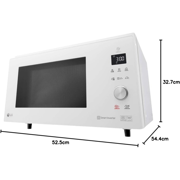 Micro-ondes LG 39L blanc - Grill, convection, auto-cuisson, plateau 36cm, 1100W